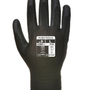 PU palm glove (A120) - Black, M