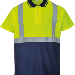Two-tone polo (S479) - Yellow/Navy, S