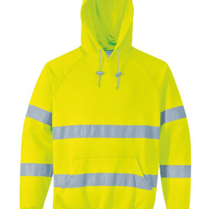 Hi-vis hooded sweatshirt (B304) - Yellow, S