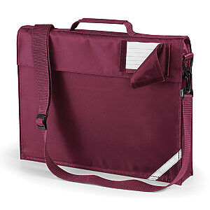 Junior book bag with strap - Burgundy, One size