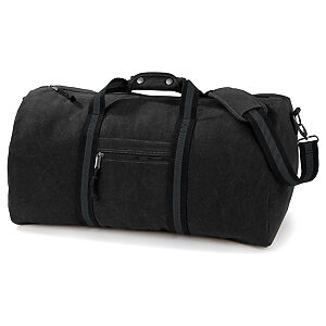 Vintage canvas holdall - Vintage Black, One size
