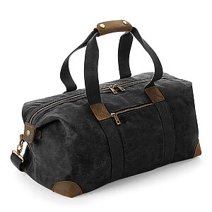 Heritage waxed canvas holdall - Black, One size