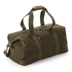Heritage waxed canvas holdall - Olive Green, One size