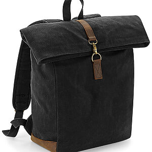 Heritage waxed canvas backpack - Black, One size