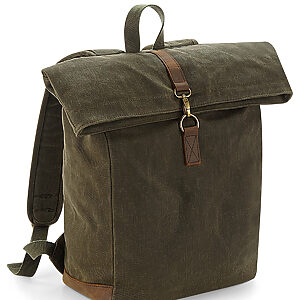 Heritage waxed canvas backpack - Olive Green, One size