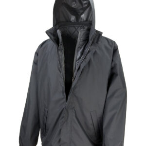 Core 3-in-1 jacket with quilted bodywarmer - Black, XS