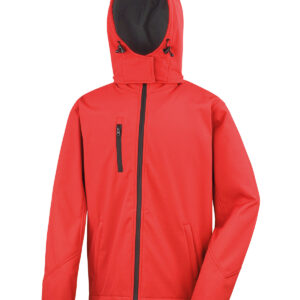 Core TX performance hooded softshell jacket - Red/Black, S