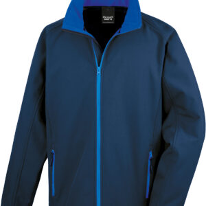Core printable softshell jacket - Navy/Royal, S