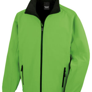 Core printable softshell jacket - Vivid Green/Black, S