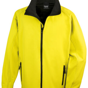 Core printable softshell jacket - Yellow/Black, S
