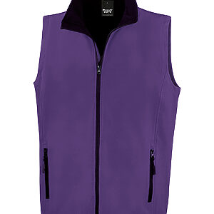 Printable softshell bodywarmer - Purple/Black, S
