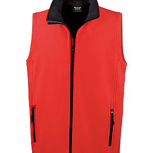 Printable softshell bodywarmer - Red/Black, S