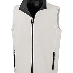 Printable softshell bodywarmer - White/Black, S