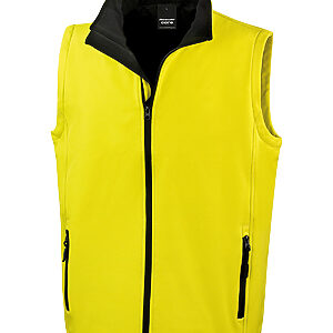 Printable softshell bodywarmer - Yellow/Black, S