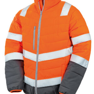Soft padded safety jacket - Fluorescent Orange, S