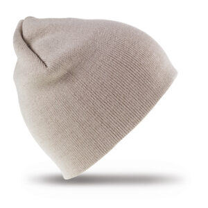 Pull-on soft-feel acrylic hat - Stone, One size