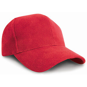 Pro-style heavy cotton cap - Red, One size