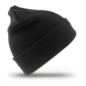 Kids woolly ski hat - Black, One size