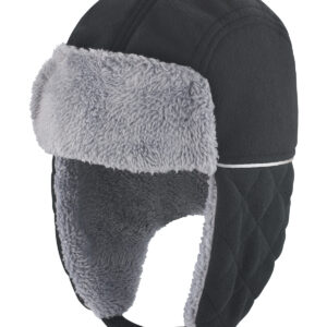 Ocean trapper hat - Black/Grey, S/M