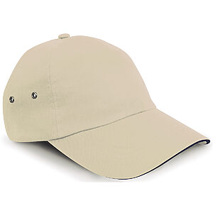 Printers plush cotton 5-panel cap - Putty/Navy, One size