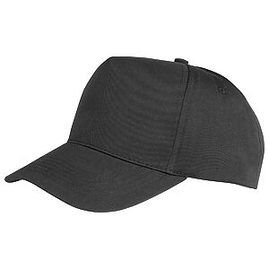 Boston 5-panel polycotton printer's cap - Black, One size