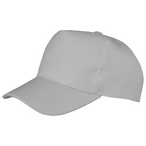 Boston 5-panel polycotton printer's cap - Dove Grey, One size