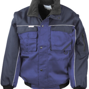 Work-Guard zip sleeve heavy-duty pilot jacket - Royal/Navy, S