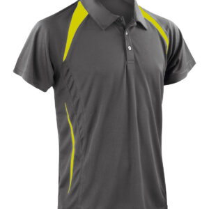 Spiro team spirit polo - Grey/Lime, S