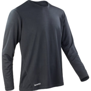 Spiro quick-dry long sleeve t-shirt - Black, S