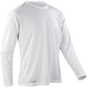 Spiro quick-dry long sleeve t-shirt - White, S