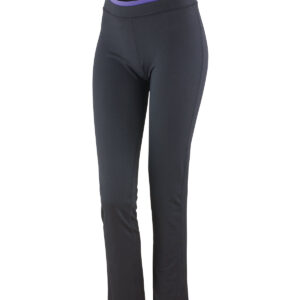 Women's fitness trousers - Black/Lavender, XXS