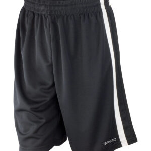 Basketball quick-dry shorts - Black White, XS