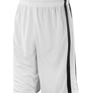Basketball quick-dry shorts - White/Black, XS