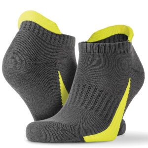 3-pack sports sneaker socks - Grey/Lime, S/M