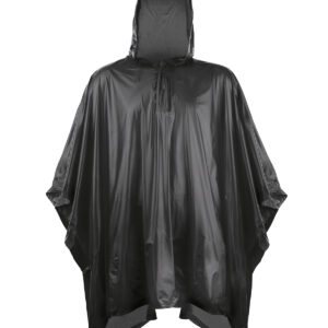 Kids plastic poncho - Black, One size