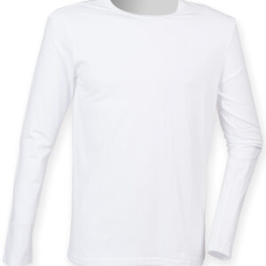 Feel good long sleeved stretch t-shirt - White, S