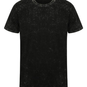 Unisex washed band T - Washed Black, XXS