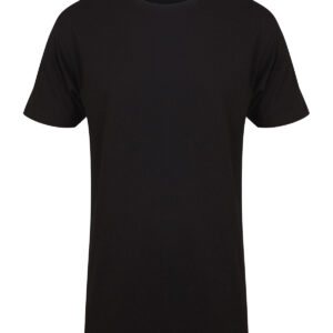 Longline t-shirt with dipped hem - Black, S
