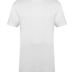 Longline t-shirt with dipped hem - White, S