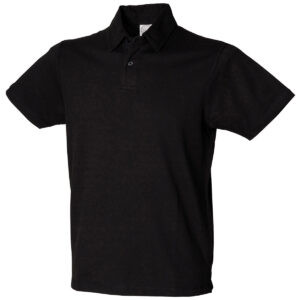Short sleeve stretch polo - Black, S