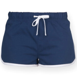 Women's retro shorts - Navy/White, XS