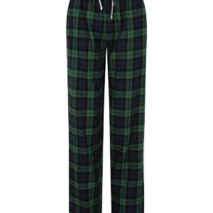 Women's tartan lounge pants - Navy/Green Check, XXS