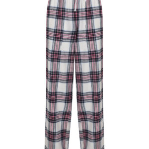 Women's tartan lounge pants - White/Pink Check, XXS