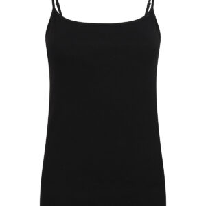 Women's feel-good stretch spaghetti vest - Black, XS