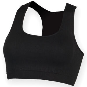 Women's workout cropped top - Black, S