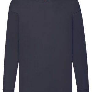 Kids long sleeve valueweight T - Deep Navy, 3/4 Yrs