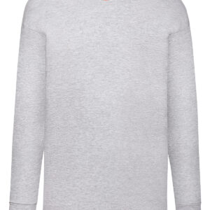 Kids long sleeve valueweight T - Heather Grey, 3/4 Yrs