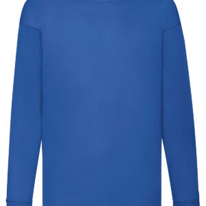 Kids long sleeve valueweight T - Royal, 3/4 Yrs