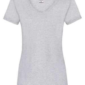 Women's valueweight v-neck T - Heather Grey, XS