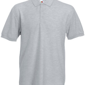 Heavyweight 65/35 polo - Heather Grey, S